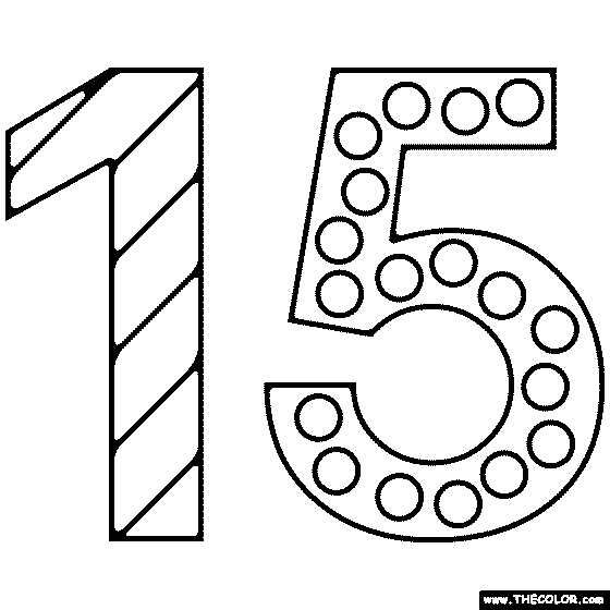 Nuber coloring page