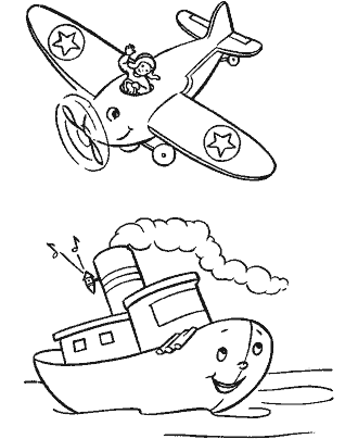 Airplane coloring pages