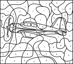 Plane coloring page coloring pages color by numbers color