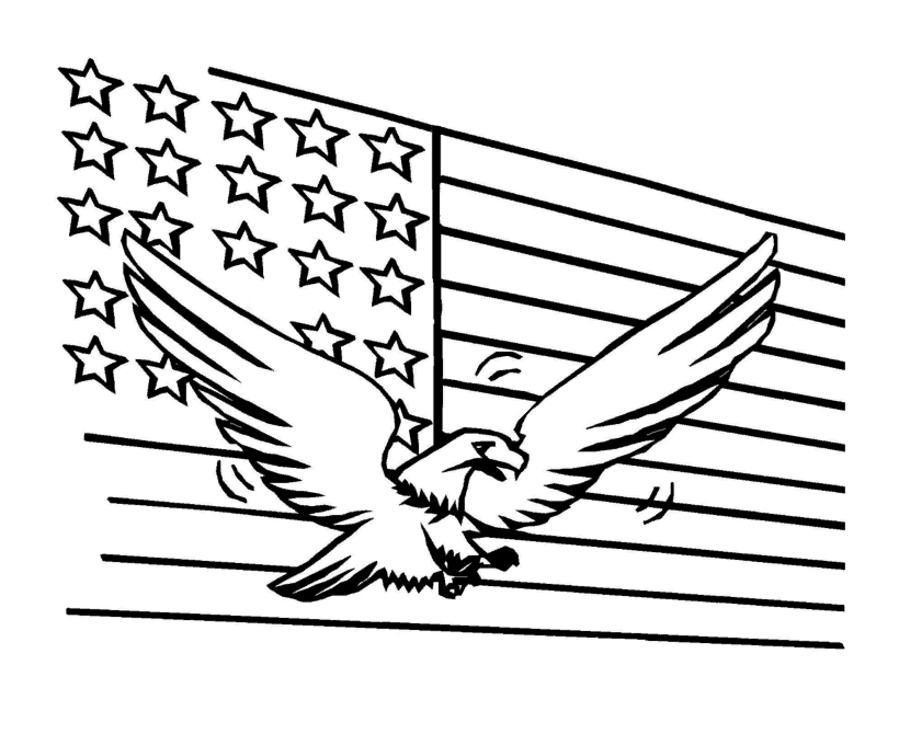 Coloring pages american flag coloring pages eagle