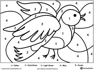 Free color by number bird bird coloring pages coloring pages color by numbers