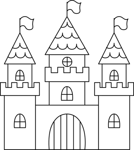 Castle coloring page free printable coloring pages