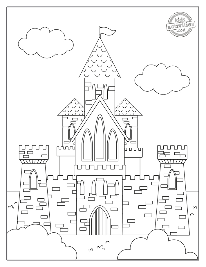 Free castle coloring pages for kids to color kids activities blog