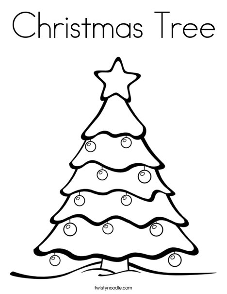 Christmas tree coloring page