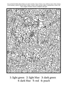 Color by number ideas color by numbers coloring pages color