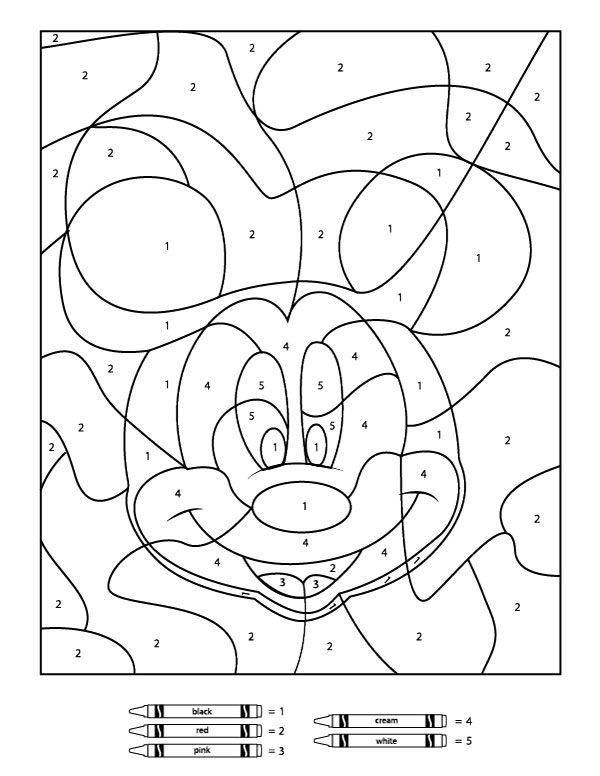 Free disney color by number printables for kids disney coloring sheets disney coloring pages mickey mouse coloring pages