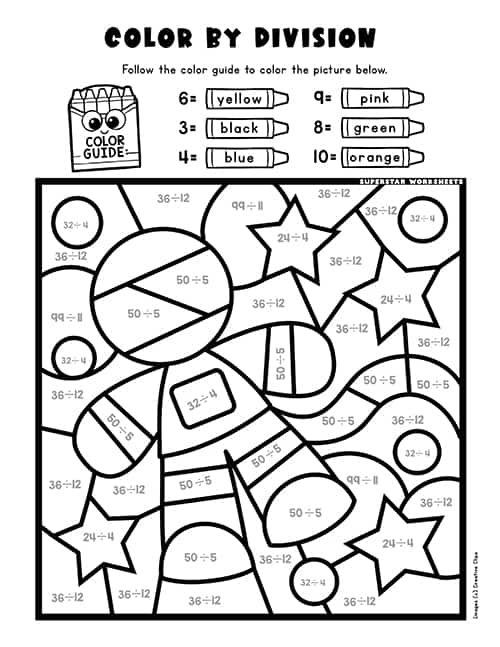 Division color by number