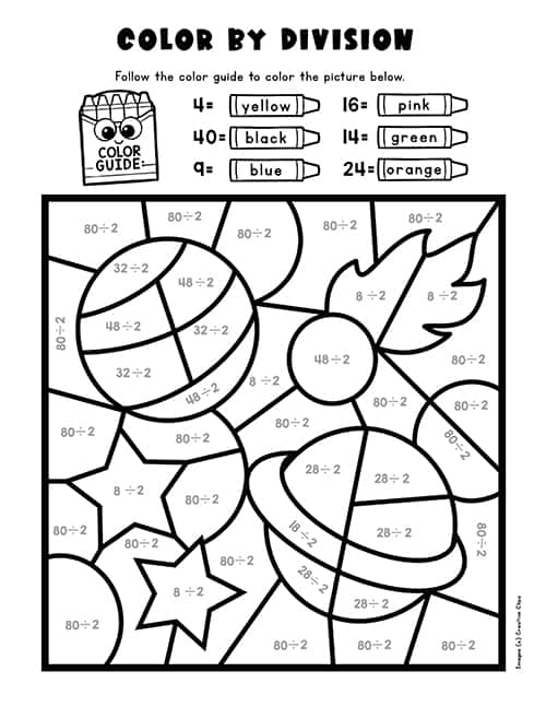 Division color by number