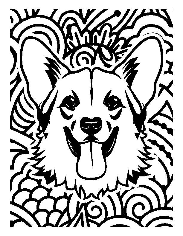 Dog color pages printable coloring pages boys and girls digital download