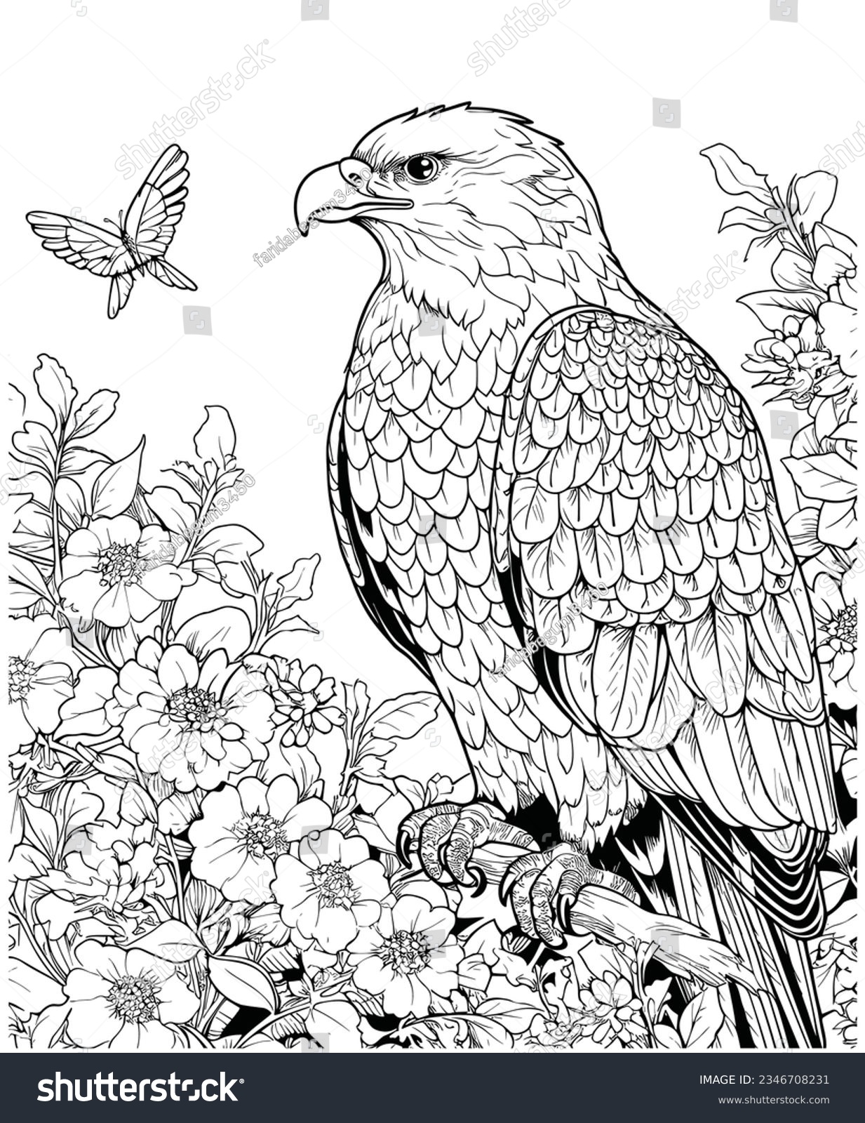 Best eagle coloring pages royalty