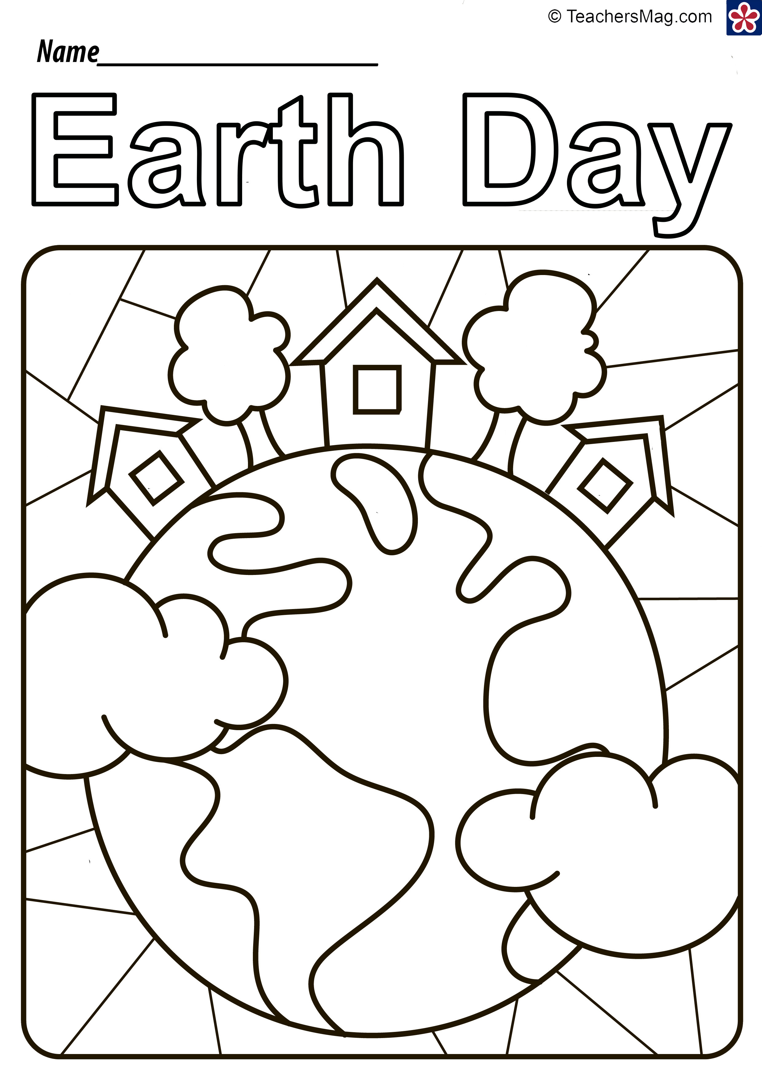 Earth day color by number