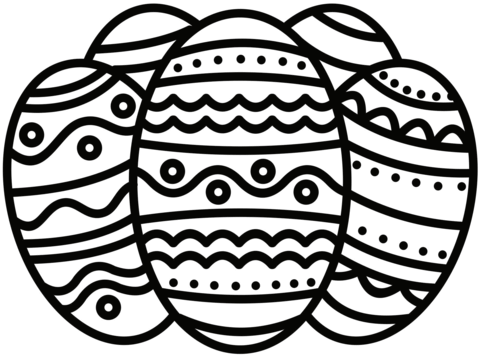 Easter eggs coloring page free printable coloring pages