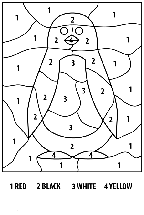 Free printable color by number coloring pages