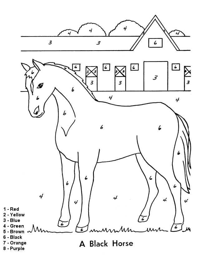 Color by number coloring page easy beginner follow the color numbers to color