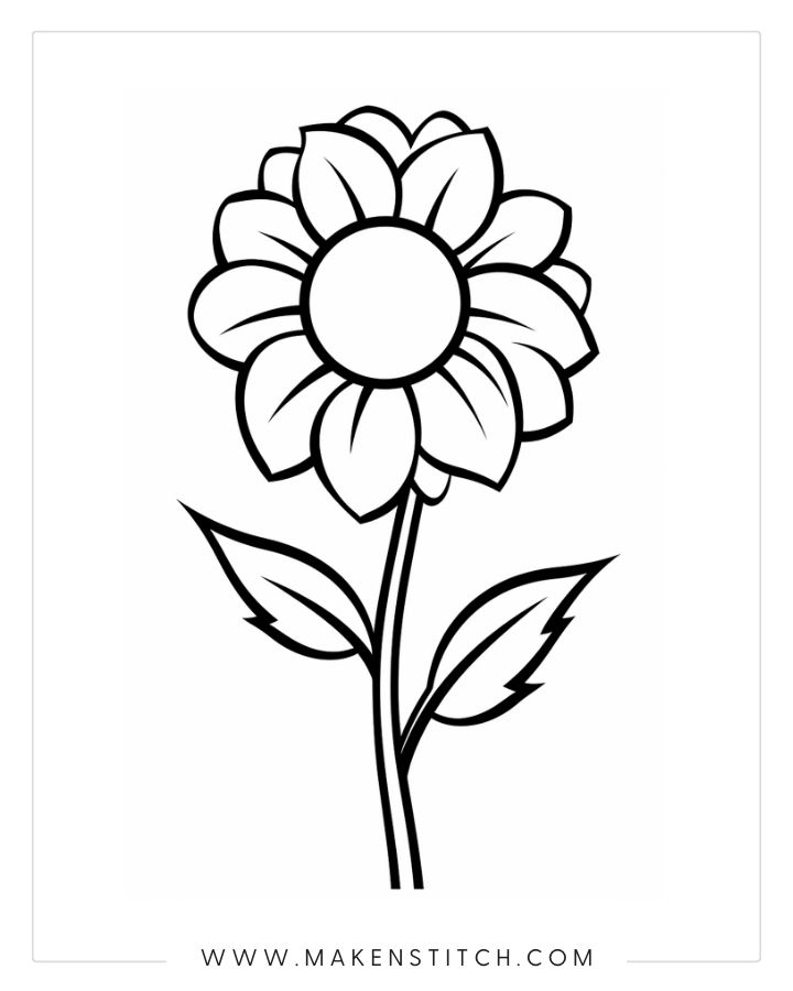 Flower coloring pages for kids and adults free printables