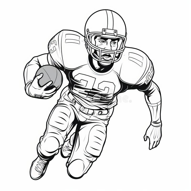 Football coloring pages stock illustrations â football coloring pages stock illustrations vectors clipart