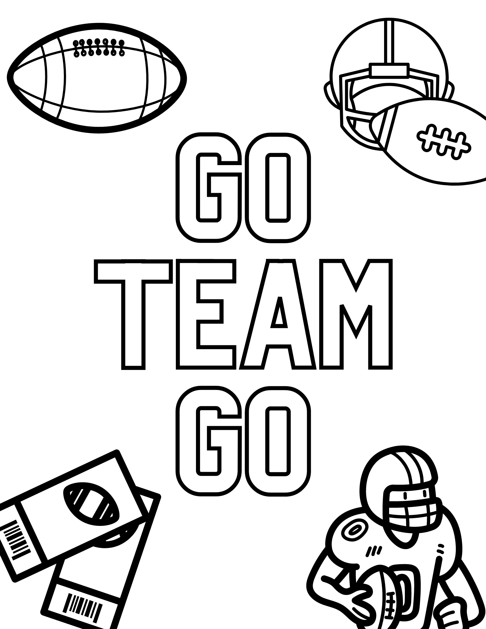 Printable football coloring pages