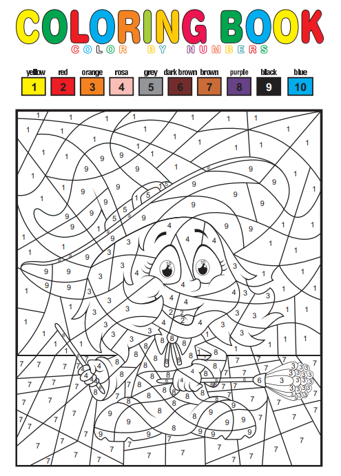 Color by number for adult activity book made by teachers