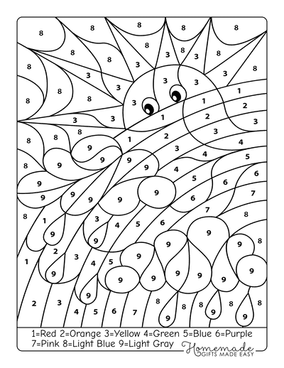 Free color by number printables for kids