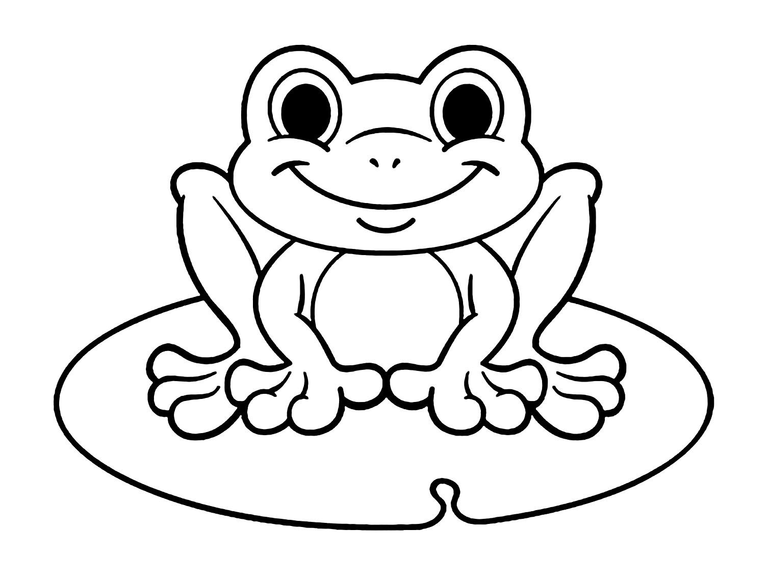 Frog coloring page to print