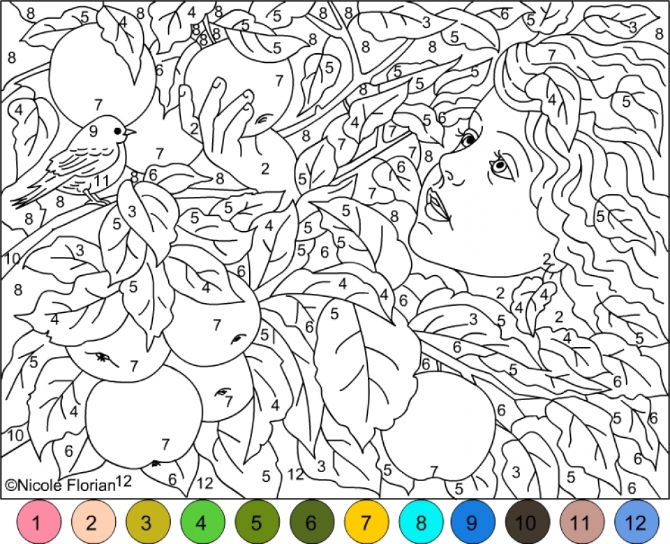 Get this difficult color by number pages for grown ups hlt