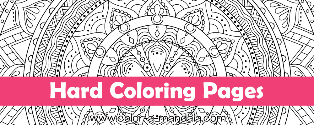 Hard coloring pages