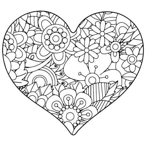 Best heart coloring pages for kids adults love heart colouring book made by teachers