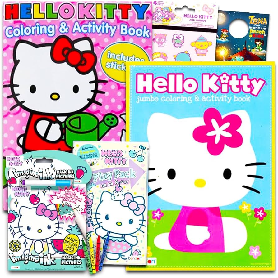 Hello kitty coloring activity book super set