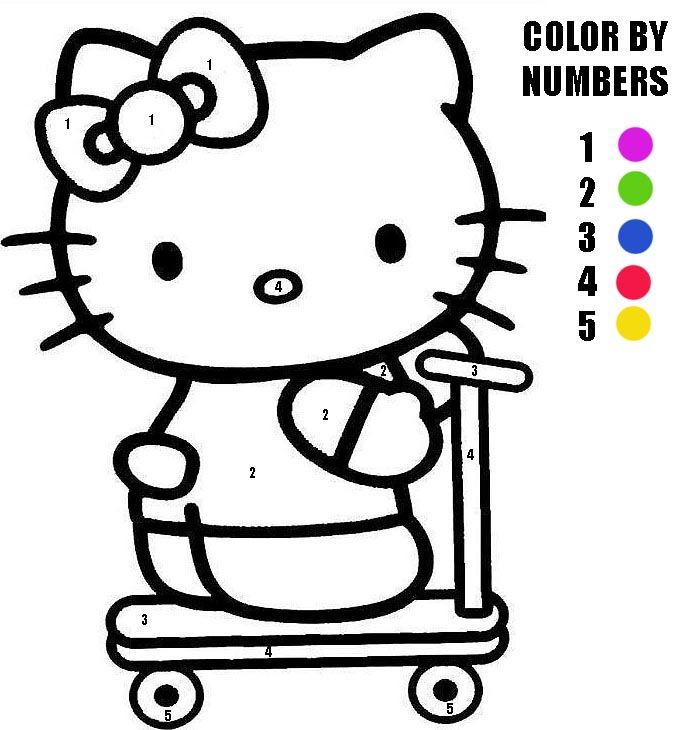 Here is a hello kitty color by numbers activity sheet that we hope you will enjoy i hopâ hello kitty colouring pages hello kitty coloring kitty coloring