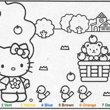 Hellokitty coloring pages