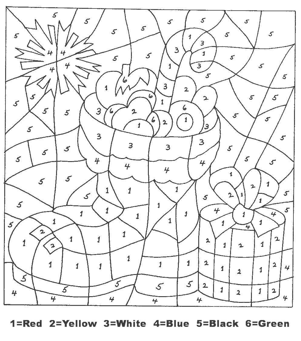 Christmas color by numbers