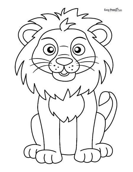 Printable lion coloring pages â sheets