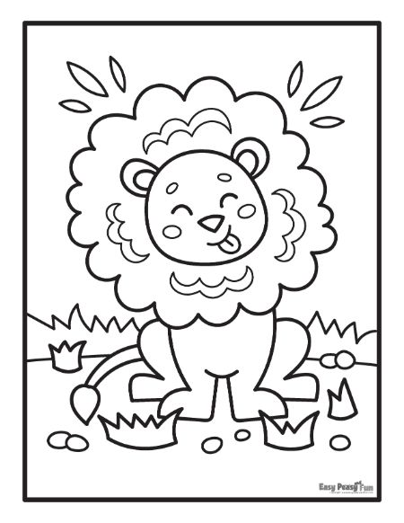 Printable lion coloring pages â sheets