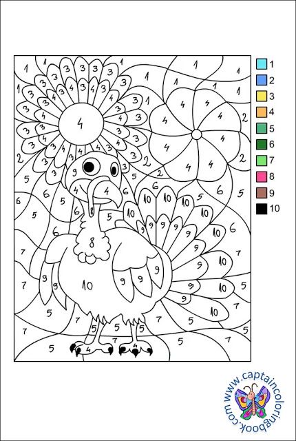 Coloring book pdf thanksgiving color by number