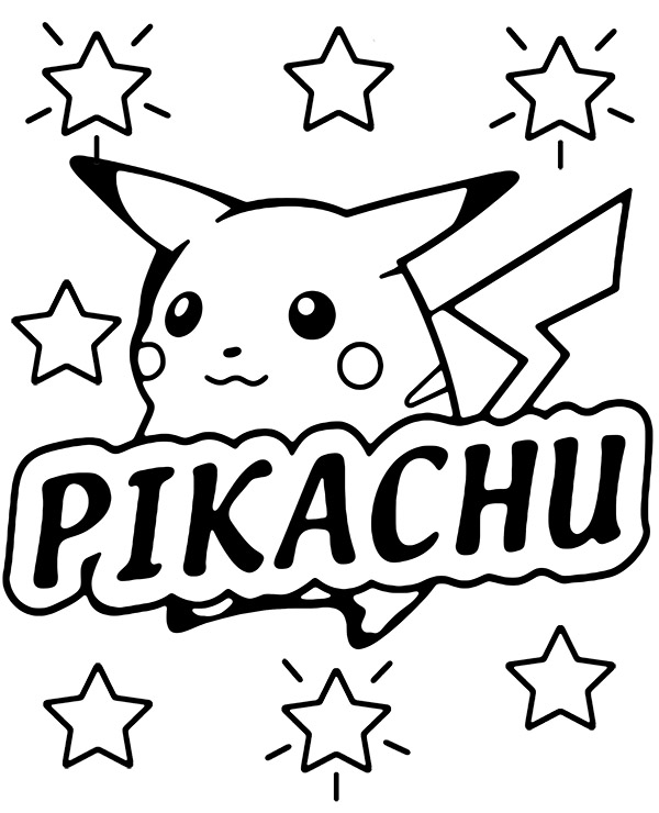 Free pikachu coloring page sheet
