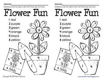 Color by number flower pot flower pots color numbers