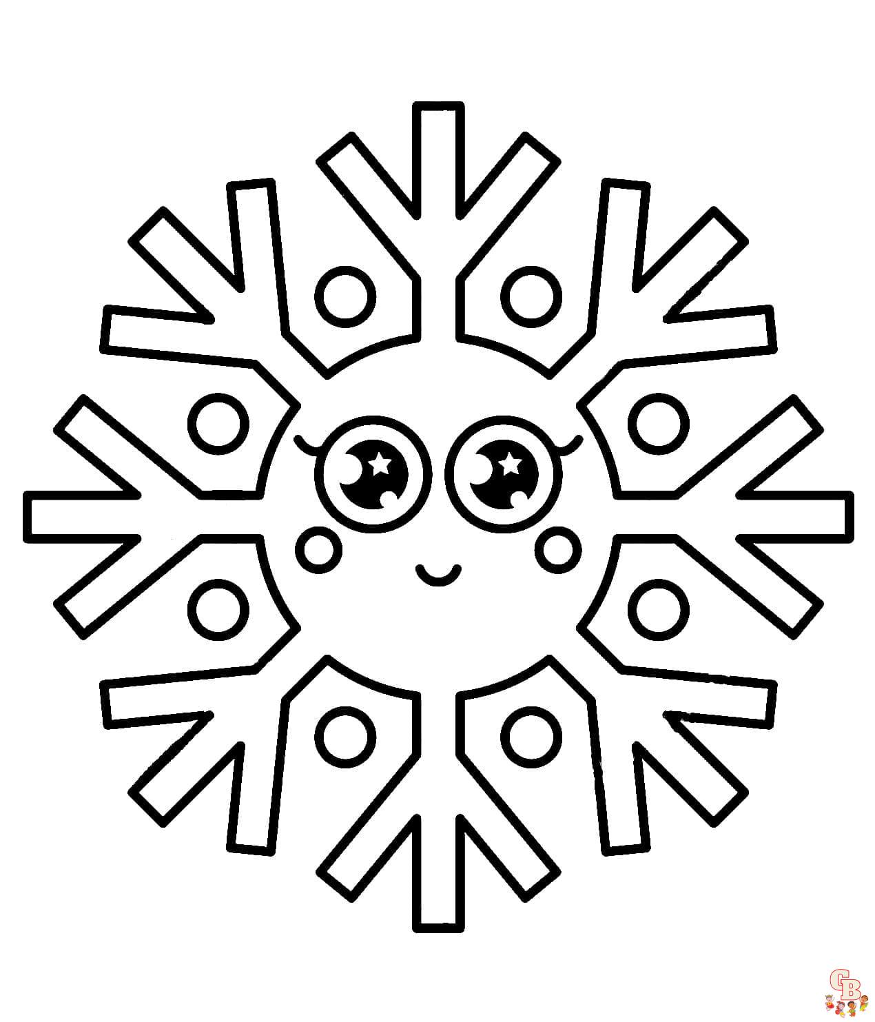 Printable snowflake coloring pages free for kids and adults