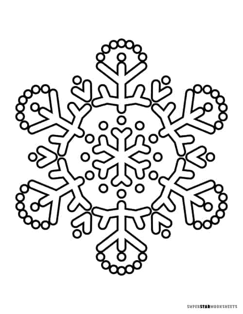 Snowflake coloring pages