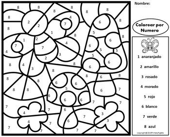 Spanish spring color by code numbers