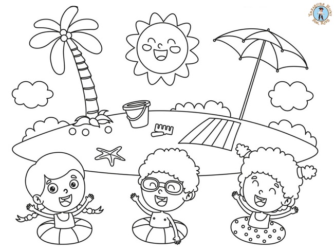 Summer coloring page