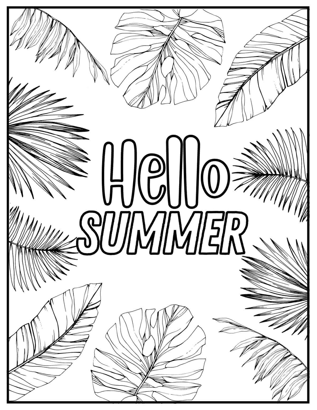 Free summer coloring pages for kids