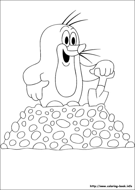 The mole coloring picture