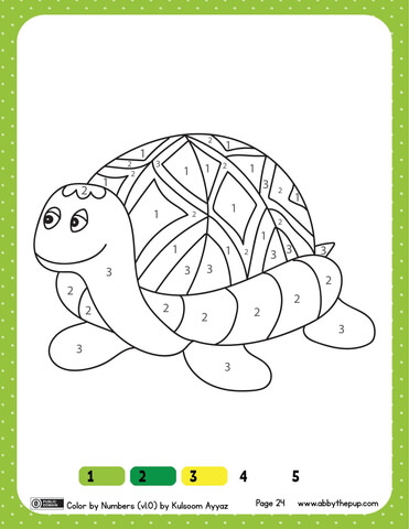 Turtle color by numbers