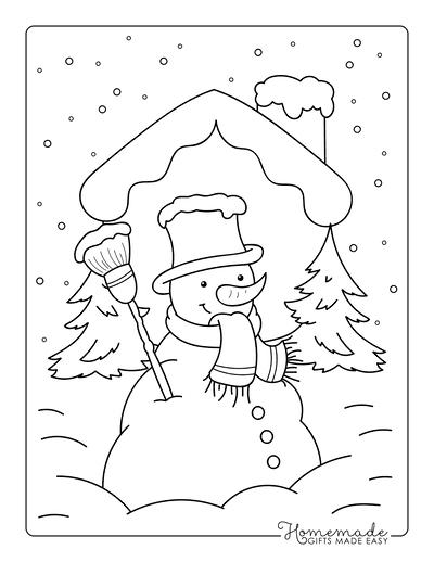 Free printable winter coloring pages for kids adults