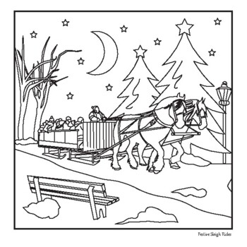 Winter scenes coloring pages printable by nadine staaf tpt