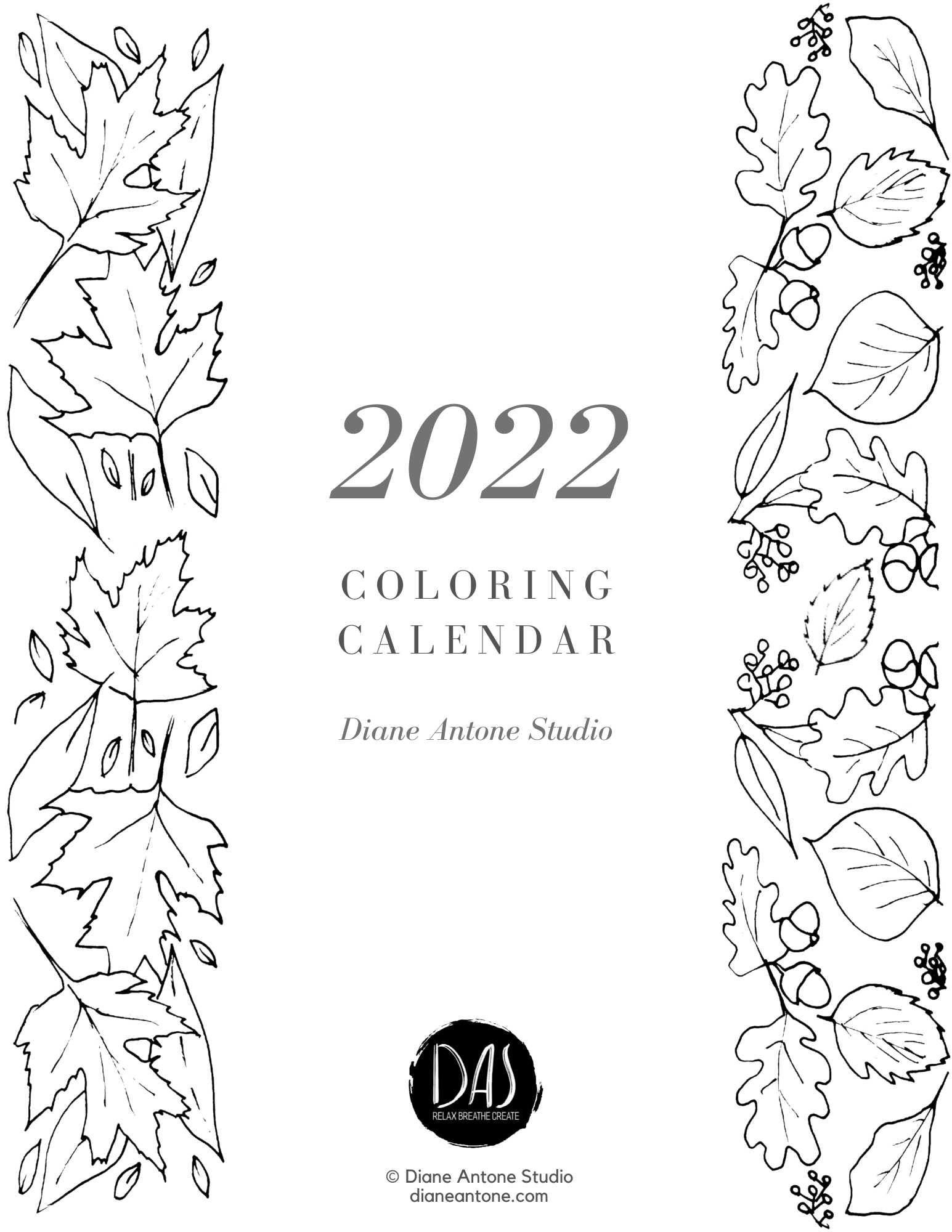 Coloring calendar diane antone studio