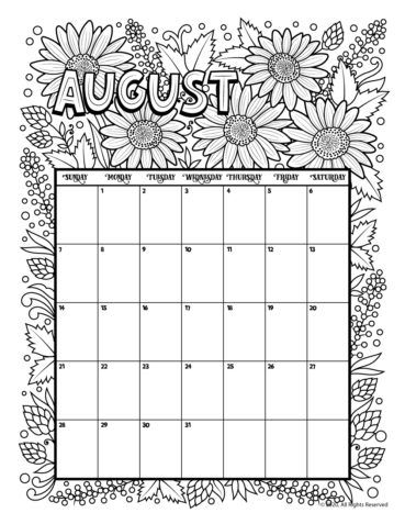 Fun and engaging printable coloring calendar for kids woo jr kids activities