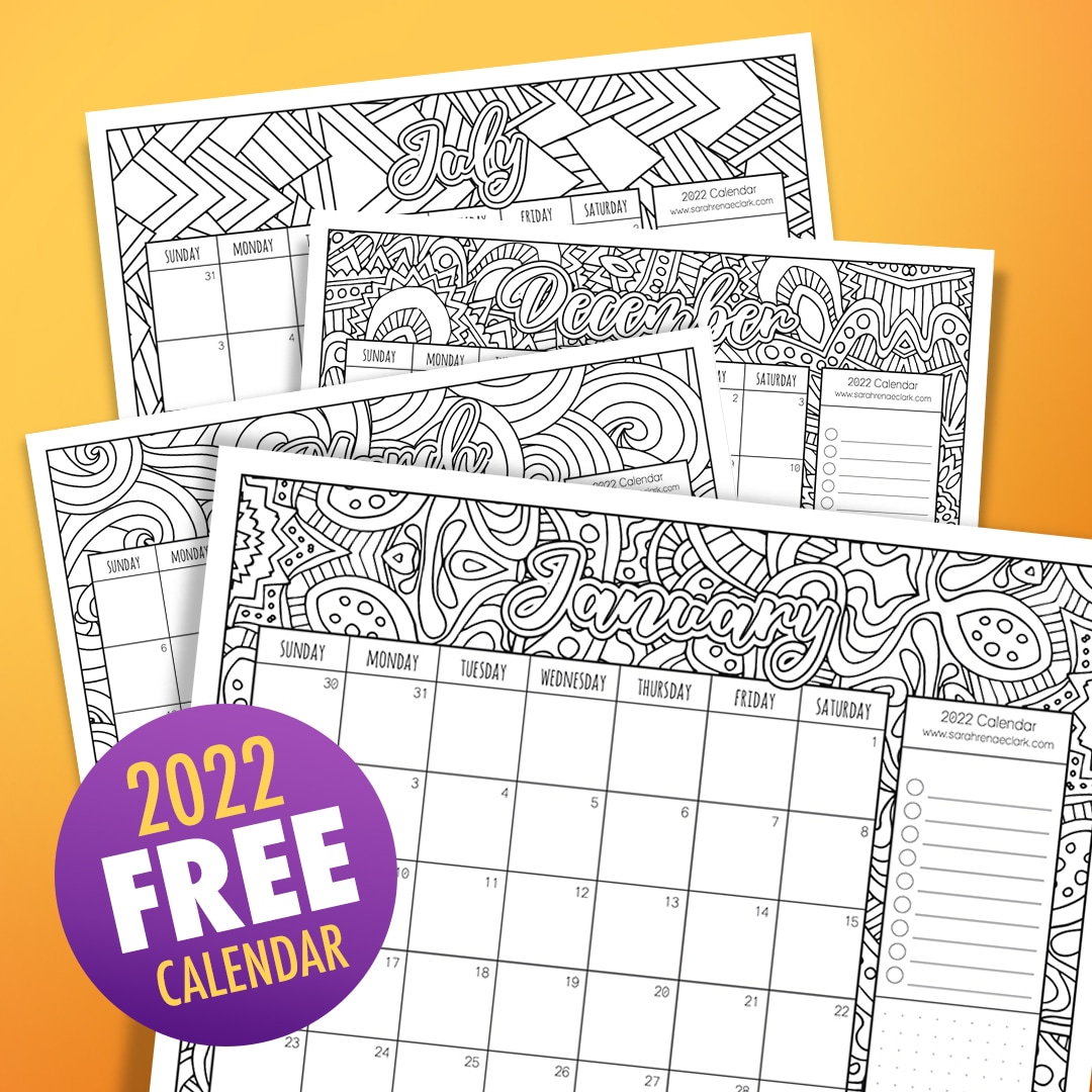 Free coloring calendar