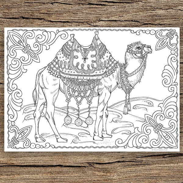 Camel printable adult coloring page from favoreads coloring