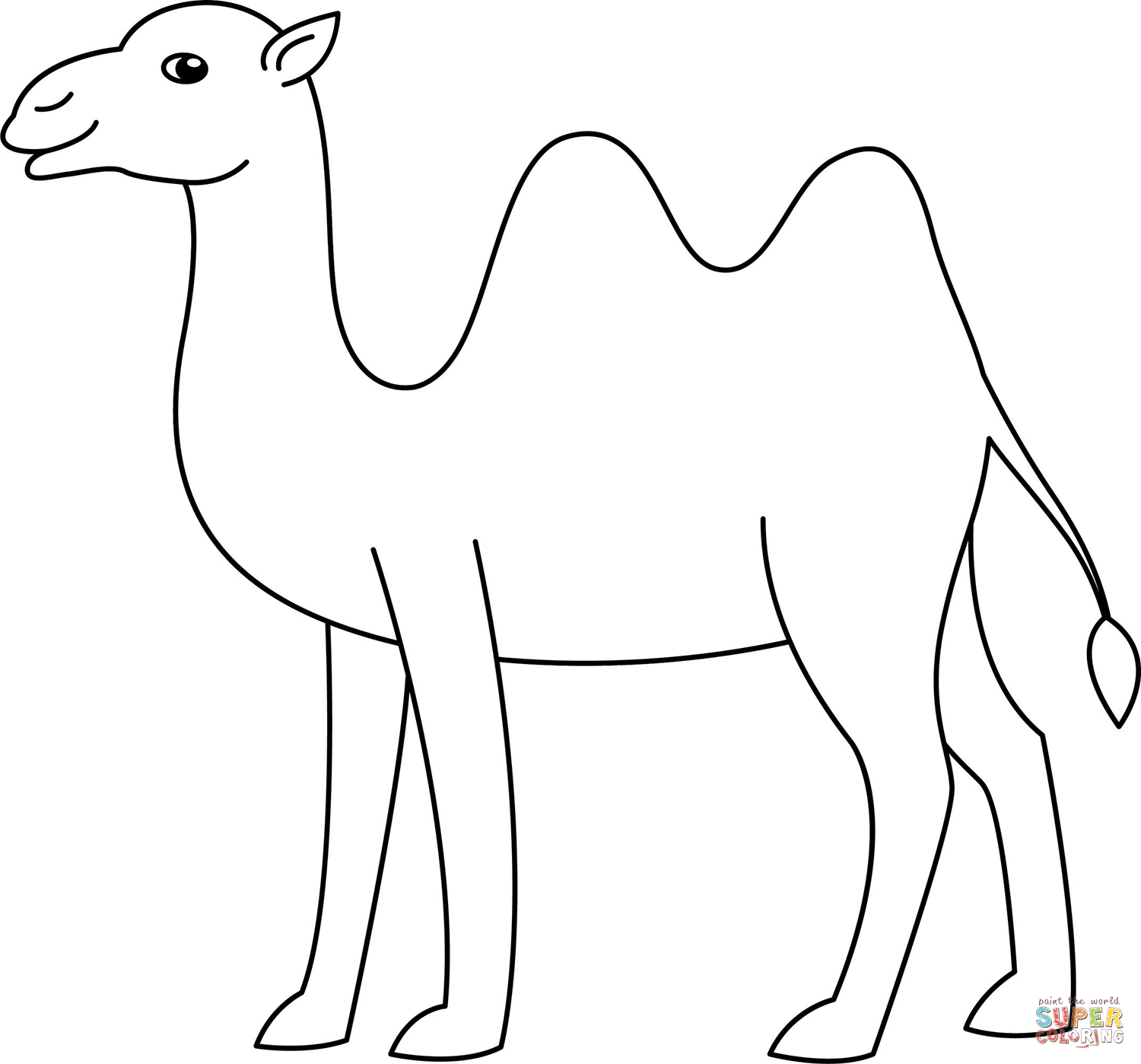 Camel coloring page free printable coloring pages